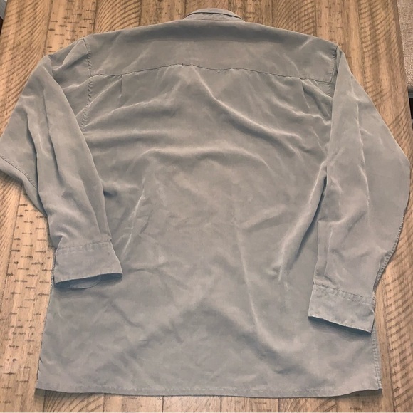 Maxini Collezione Vintage Moss Green Button Down Shirt with Collar - Picture 4 of 4